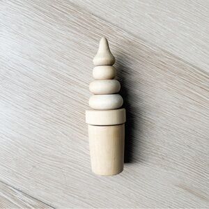 Wooden stacking toy, ice cream